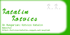 katalin kotvics business card